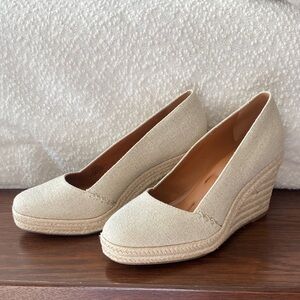 Lucky Brand Cream Wedge Shoes